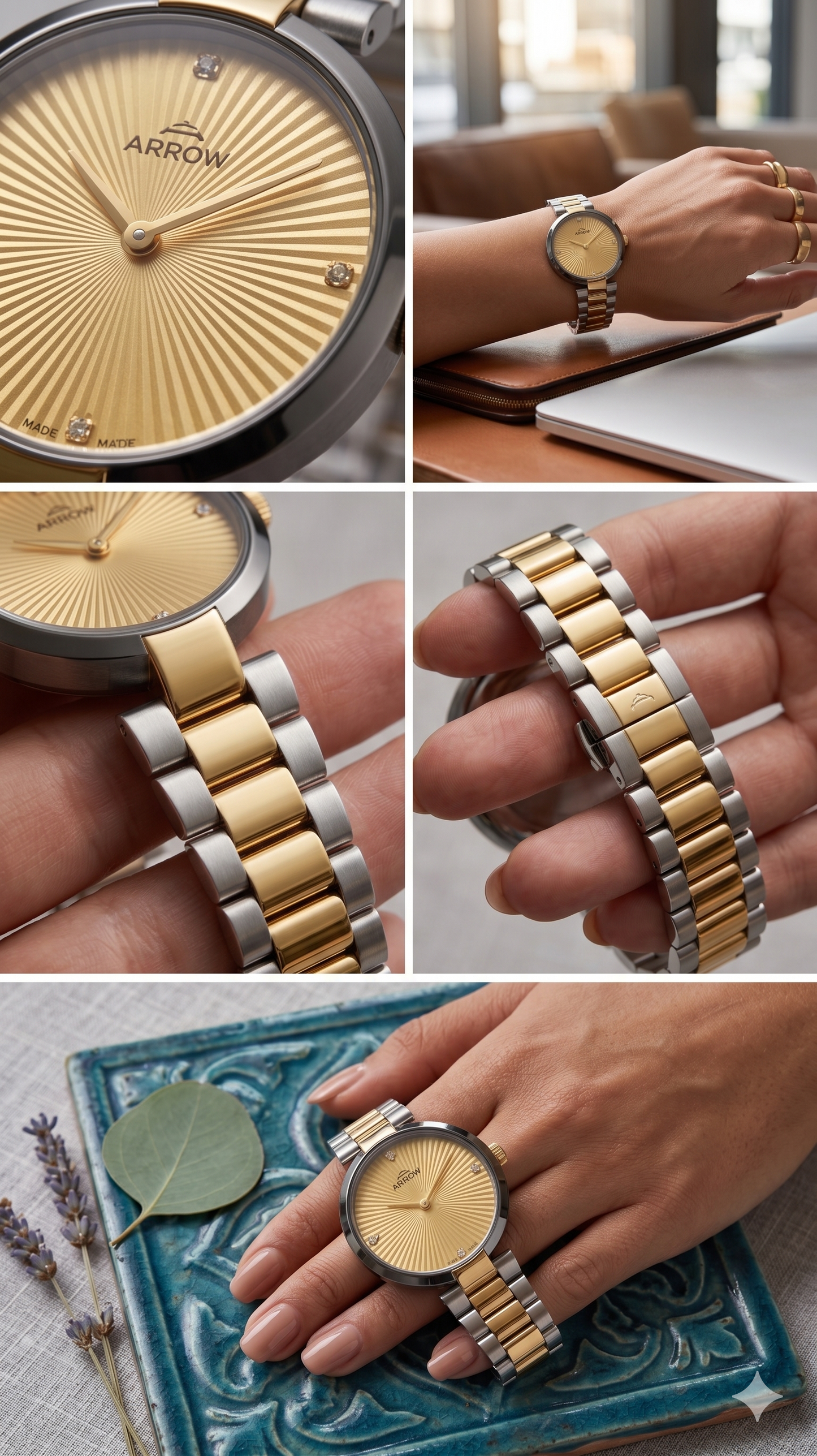 ARROW SMALL FACE 5928L GOLD DIAL - WOMEN'S QUARTZ