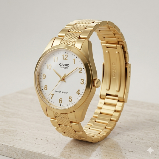 CASIO 1330 LTP-1274G-7ADF WHITE DIAL - WOMEN'S QUARTZ