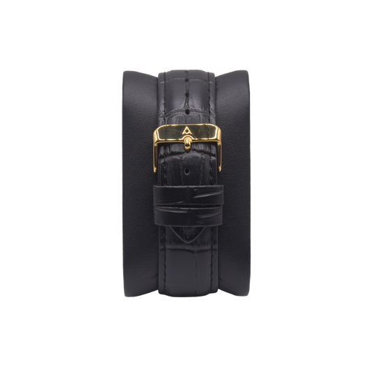 FITRON LEATHER MEDIUM 117209M BLACK DIAL - MEN'S AUTOMATIC