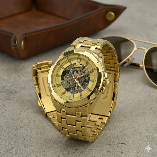 FITRON BIG FACE BULKY 117177M GOLD DIAL - MEN'S AUTOMATIC