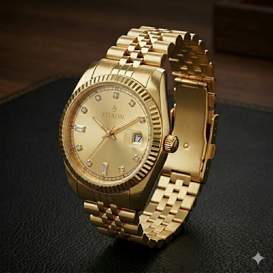 FITRON RX DIAMOND 9277M GOLD DIAL - MEN'S QUARTZ