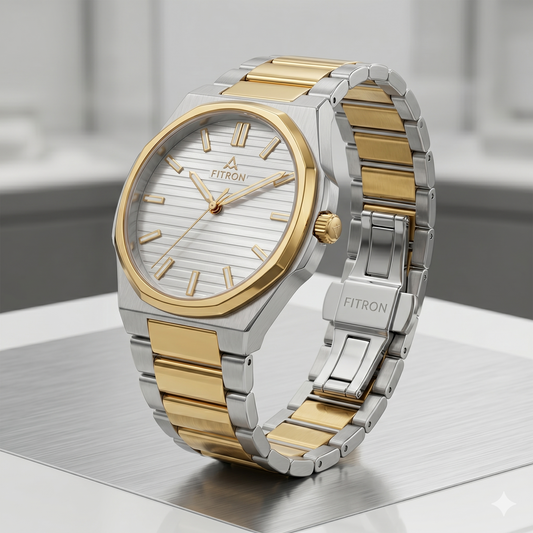 FITRON PP THIN BATTERY 6034M SILVER DIAL - MEN'S QUARTZ
