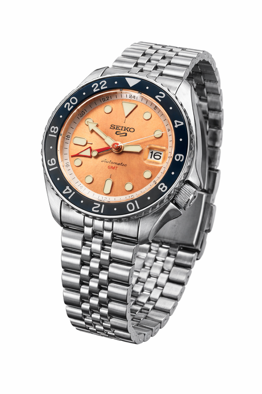 SEIKO 5 GMT SLAMDUNK SSK043K1 SALMON DIAL - MEN'S AUTOMATIC