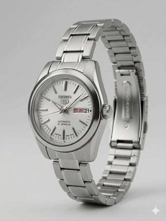 SEIKO 21 JEWELS SYMK13J1 WHITE DIAL - WOMEN'S AUTOMATIC