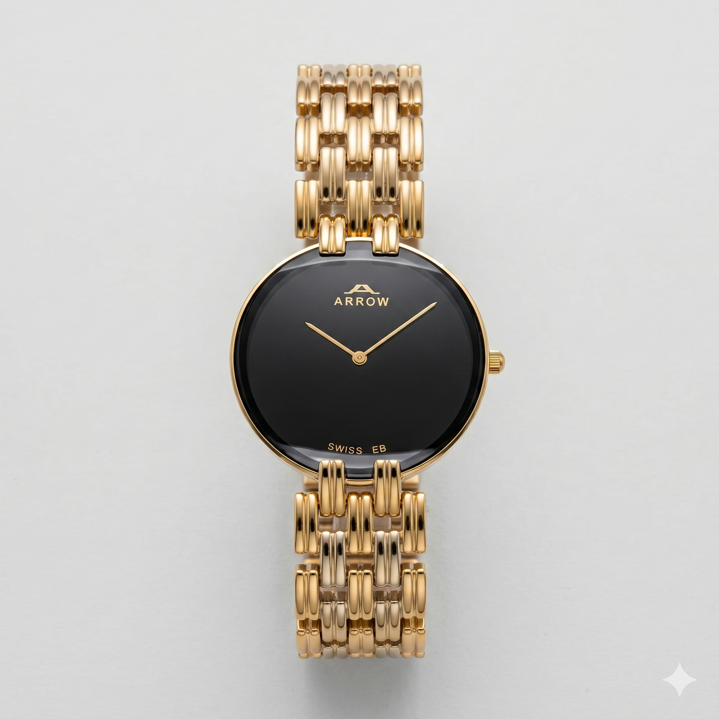ARROW BIG FACE CIRCLE 5820G BLACK DIAL - MEN'S QUARTZ