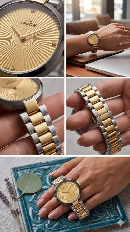 ARROW SMALL FACE 5928L GOLD DIAL - WOMEN'S QUARTZ