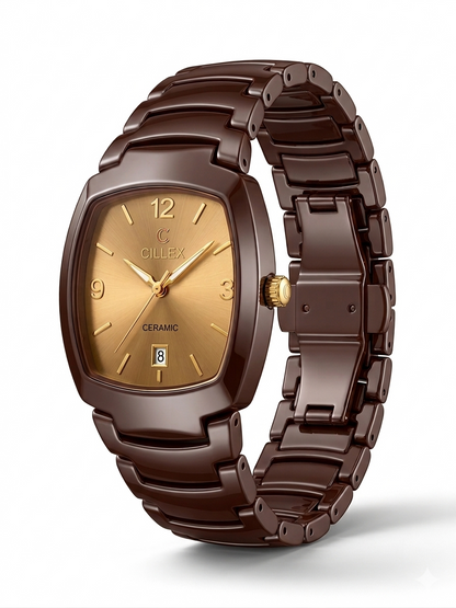 CILLEX CERAMIC CL-9002G BROWN DIAL - MEN'S QUARTZ