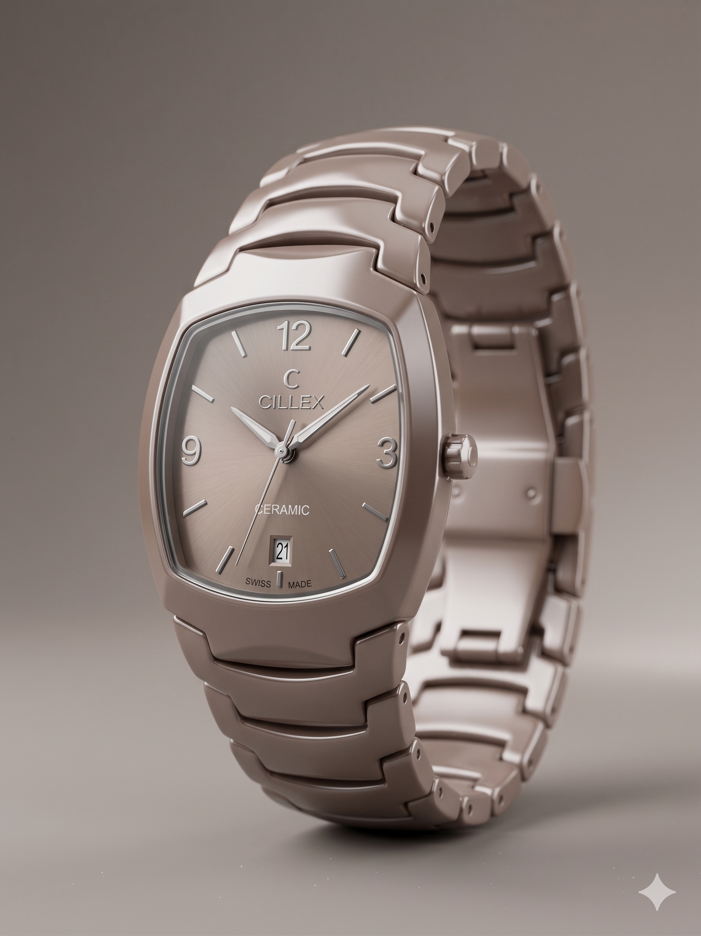 CILLEX CERAMIC CL-9002G GRAY DIAL - MEN'S QUARTZ