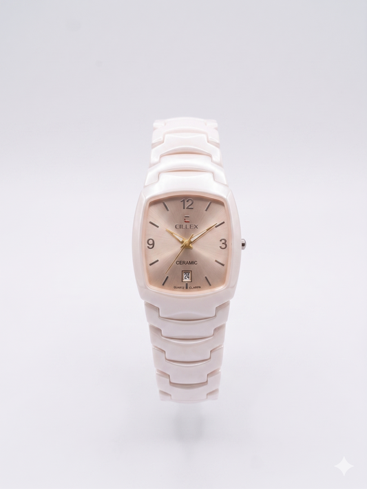 CILLEX CERAMIC CL-9002G PINK DIAL - MEN'S QUARTZ