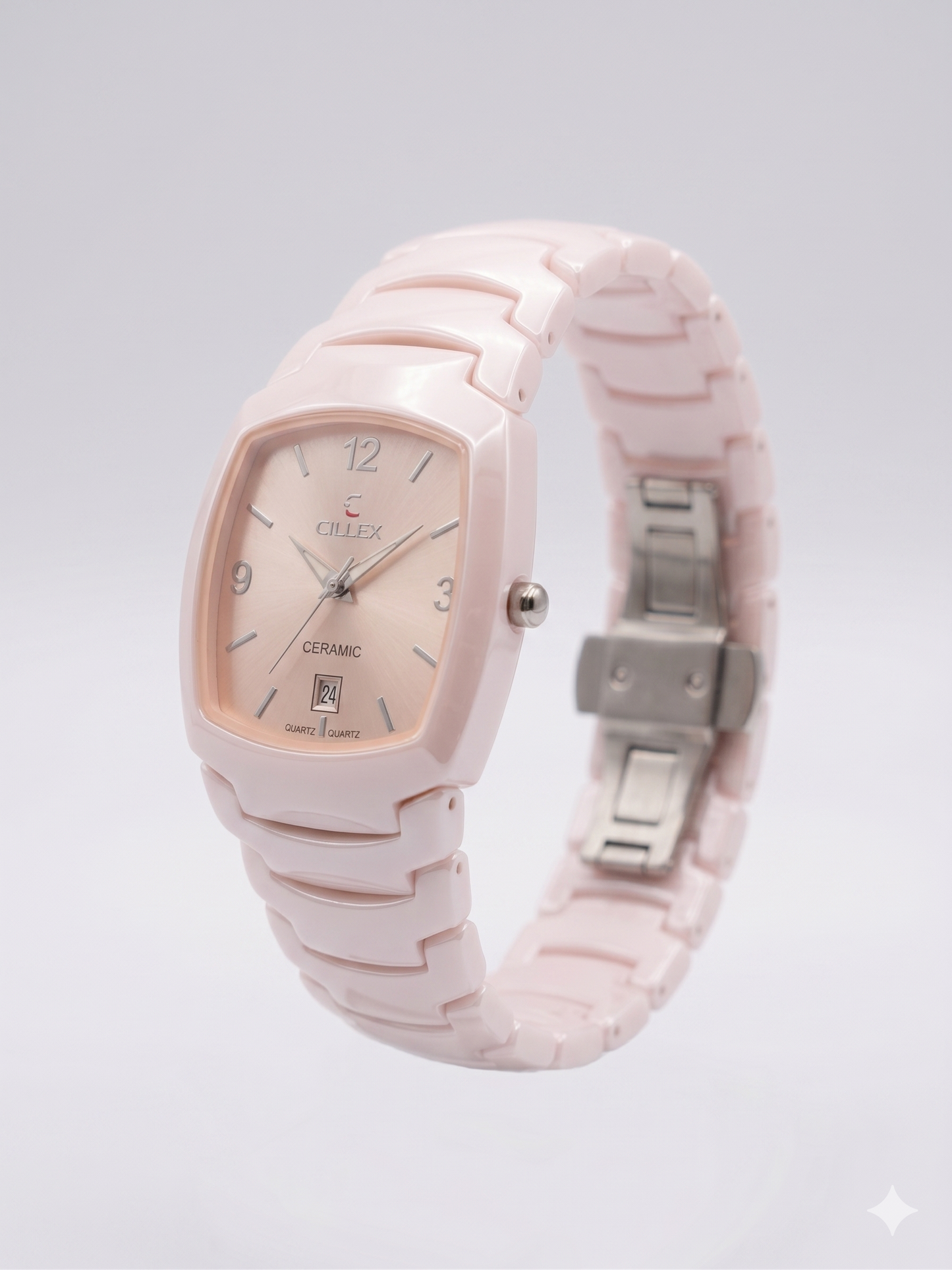 CILLEX CERAMIC CL-9002G PINK DIAL - MEN'S QUARTZ