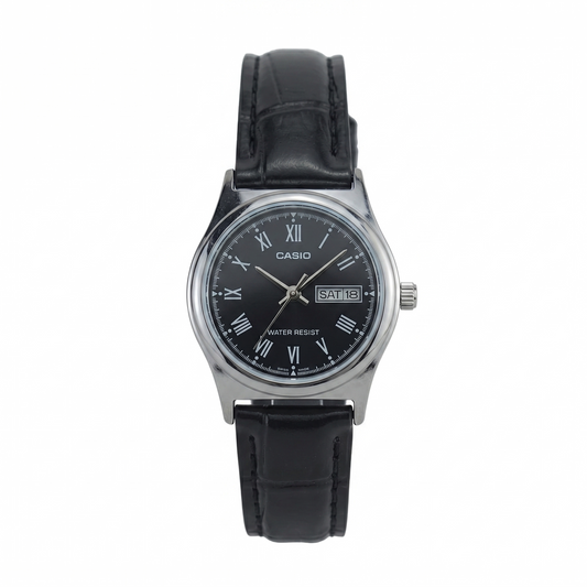 CASIO 5237 LTP-V006L-1BUDF BLACK DIAL - WOMEN'S QUARTZ