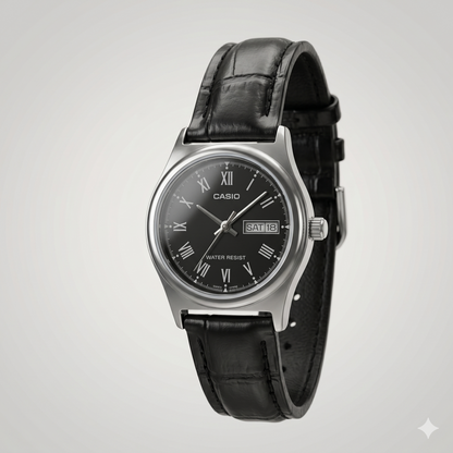 CASIO 5237 LTP-V006L-1BUDF BLACK DIAL - WOMEN'S QUARTZ