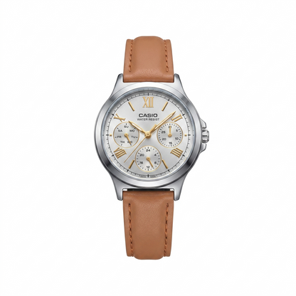 CASIO 5420 LTP-V300L-7A2UDF SILVER DIAL - WOMEN'S QUARTZ