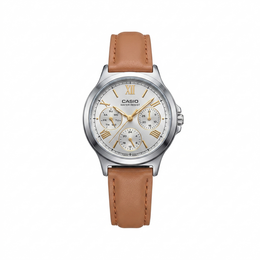 CASIO 5420 LTP-V300L-7A2UDF SILVER DIAL - WOMEN'S QUARTZ