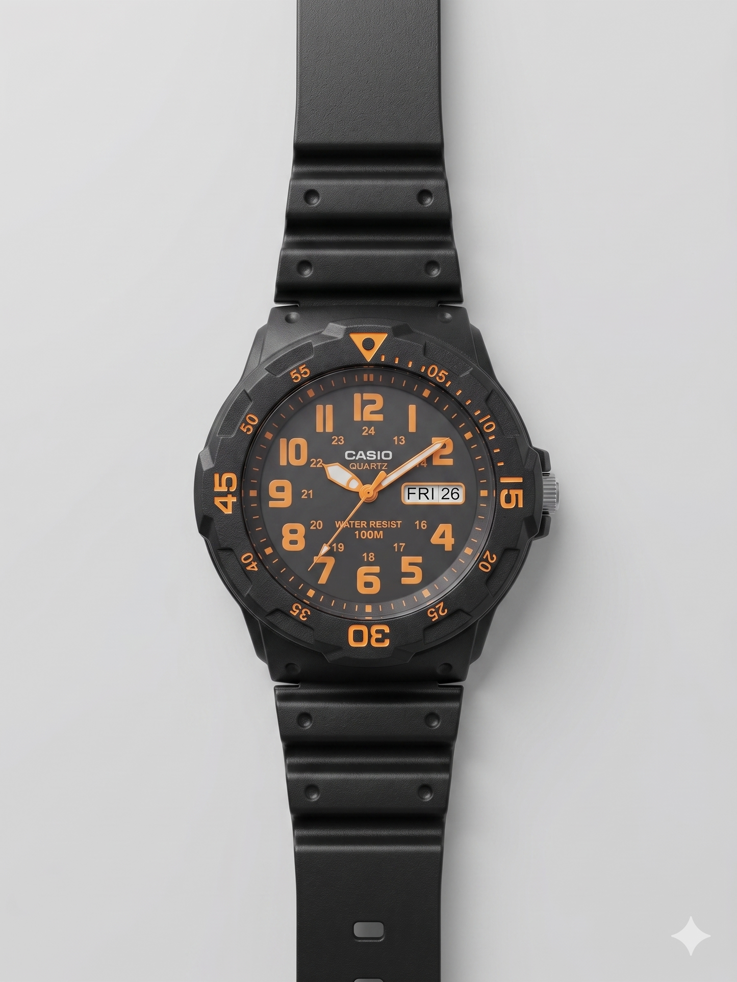CASIO 5125 MRW-200HC-4BVDF ORANGE DIAL - MEN'S QUARTZ