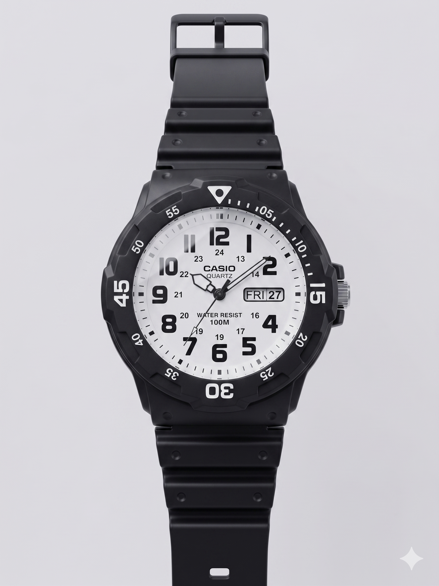 CASIO 5125 MRW-200HC-7BVDF WHITE DIAL - MEN'S QUARTZ