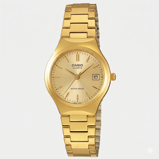 CASIO 1331 LTP-1170N-9ARDF GOLD DIAL - WOMEN'S QUARTZ