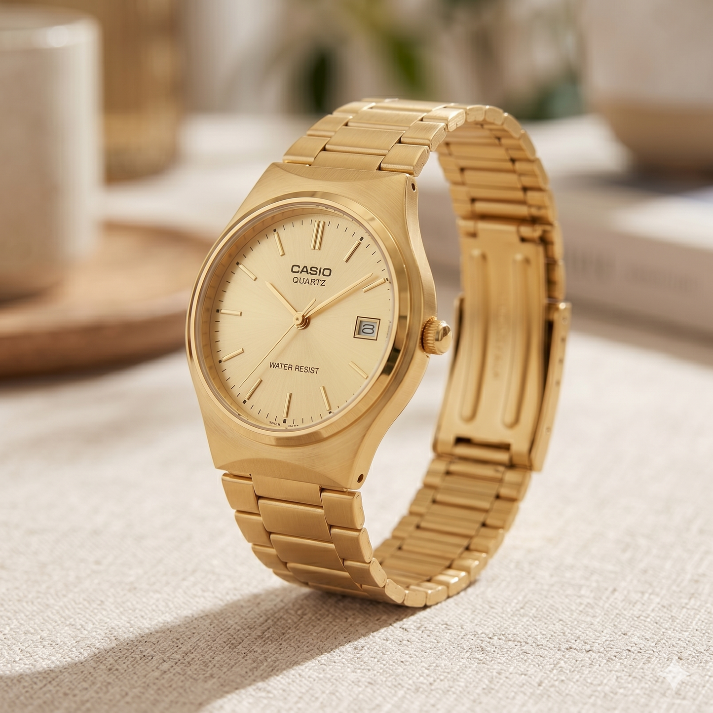 CASIO 1331 LTP-1170N-9ARDF GOLD DIAL - WOMEN'S QUARTZ