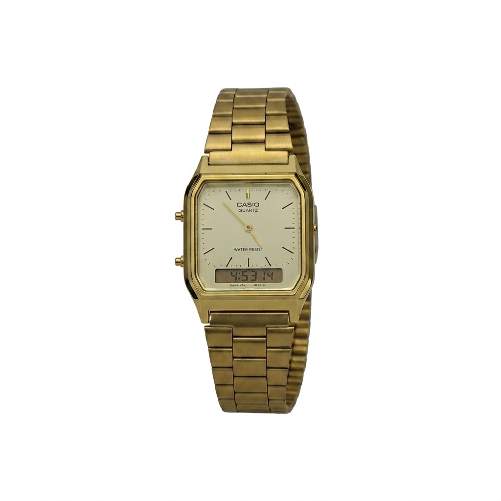 CASIO 5154 AQ-230GA-9DMQ GOLD DIAL - UNISEX QUARTZ