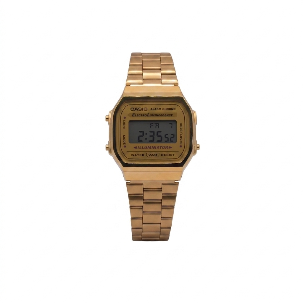 CASIO 3298 A168WG-9WDF GOLD DIAL - UNISEX QUARTZ