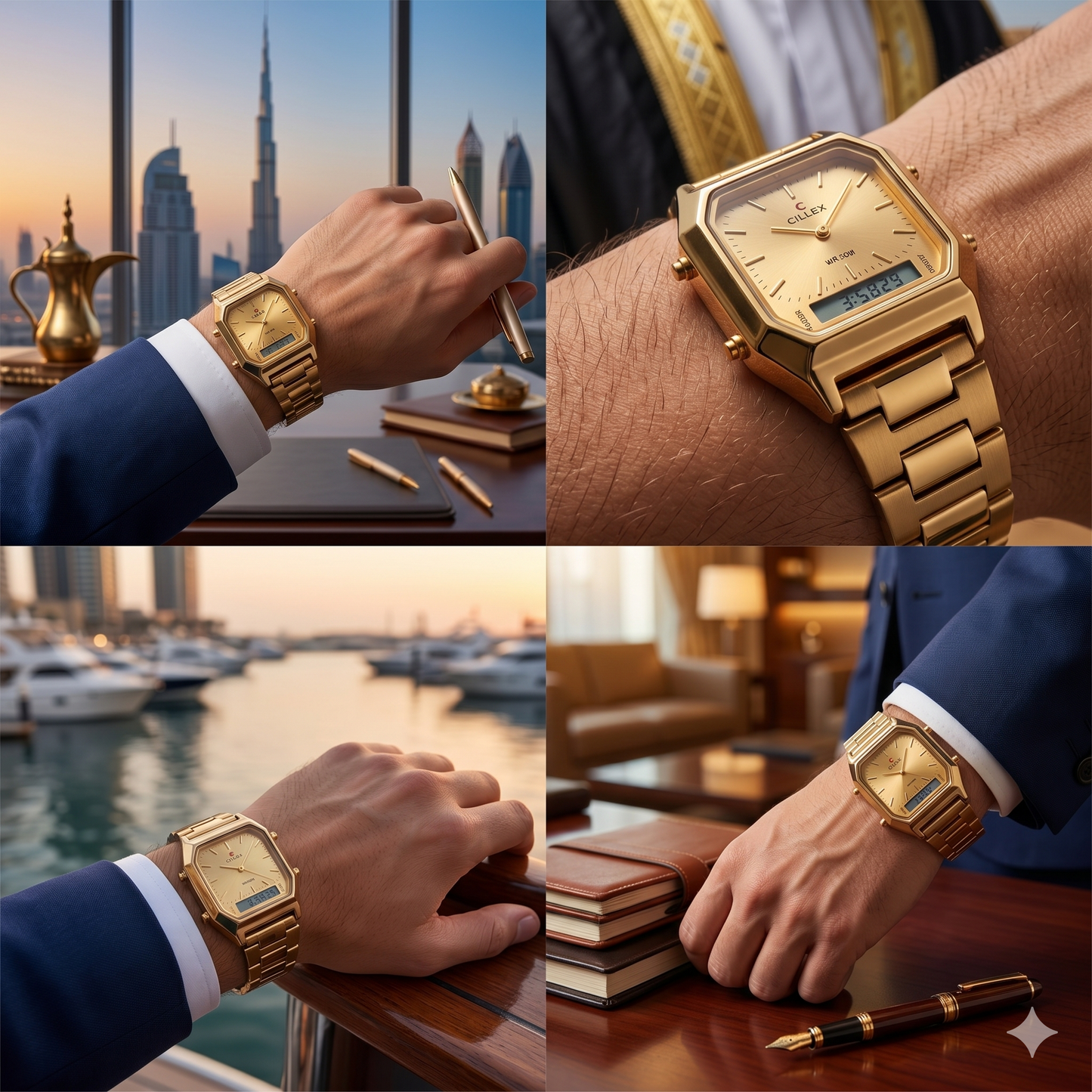 CILLEX WR 30M CL-2034G GOLD DIAL - MEN'S QUARTZ