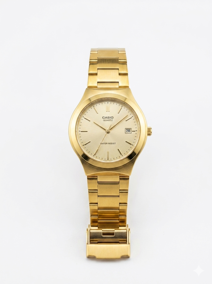 CASIO 1332 MTP-1170N-9ARDF GOLD DIAL - MEN'S QUARTZ