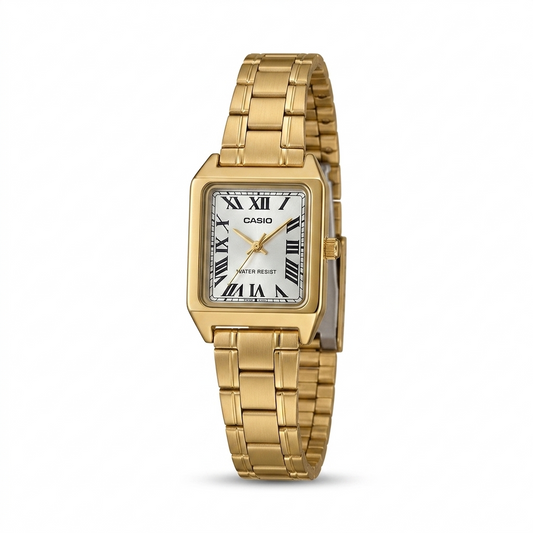 CASIO 5361 LTP-V007G-9BUDF SILVER DIAL - WOMEN'S QUARTZ