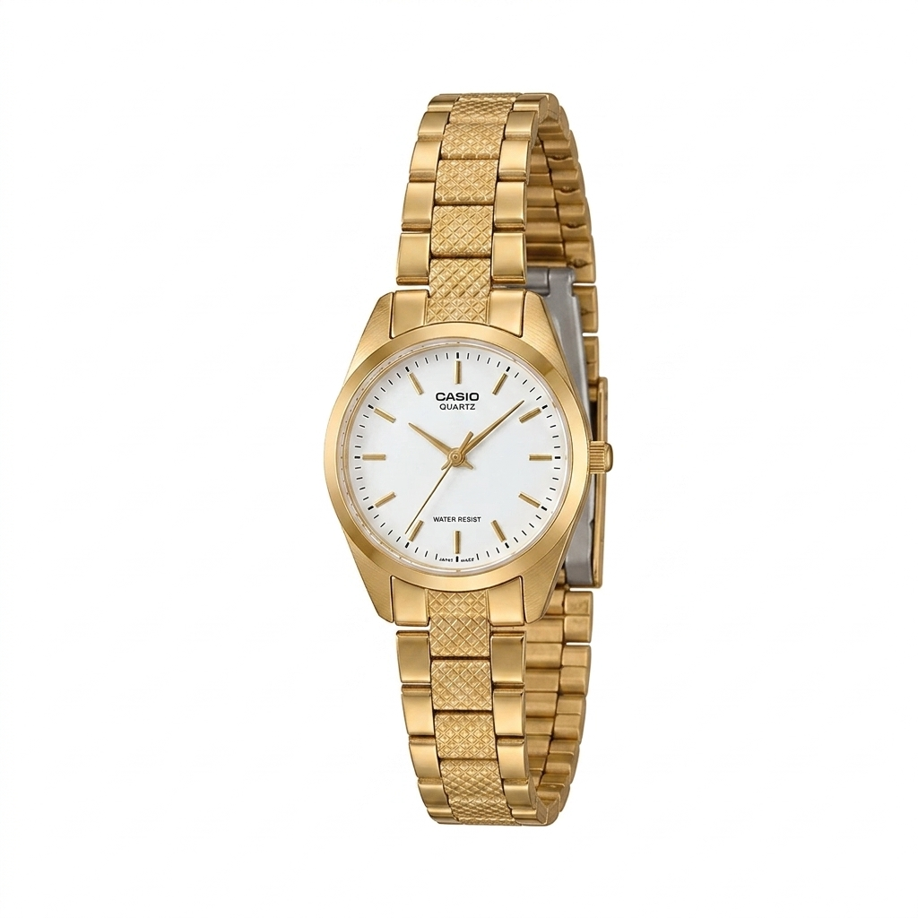 CASIO 1330 LTP-1274G-7ADF WHITE DIAL - WOMEN'S QUARTZ