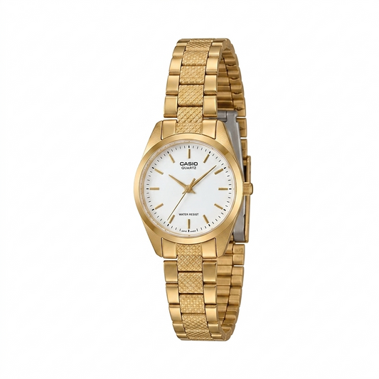 CASIO 1330 LTP-1274G-7ADF WHITE DIAL - WOMEN'S QUARTZ