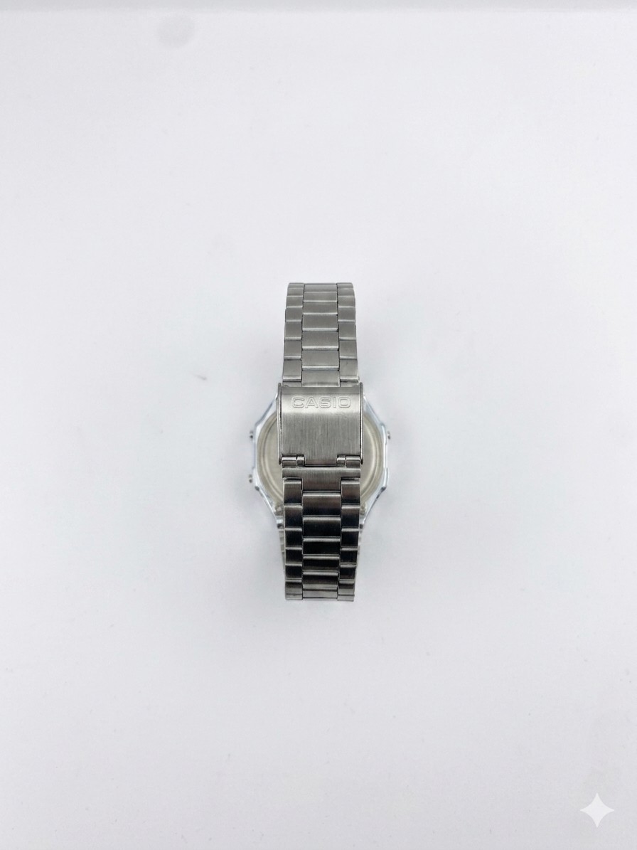 CASIO 3298 A168WA-1WDF BLACK DIAL - UNISEX QUARTZ