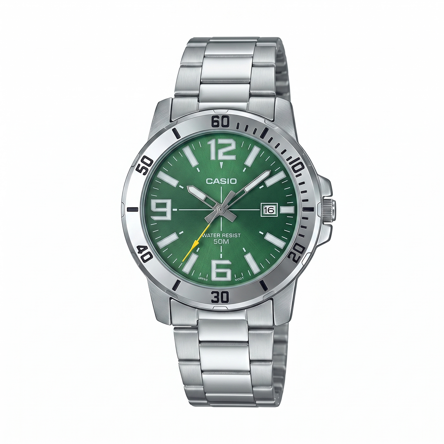 CASIO 5058 MTP-VD01D-3BVUDF GREEN DIAL - MEN'S QUARTZ