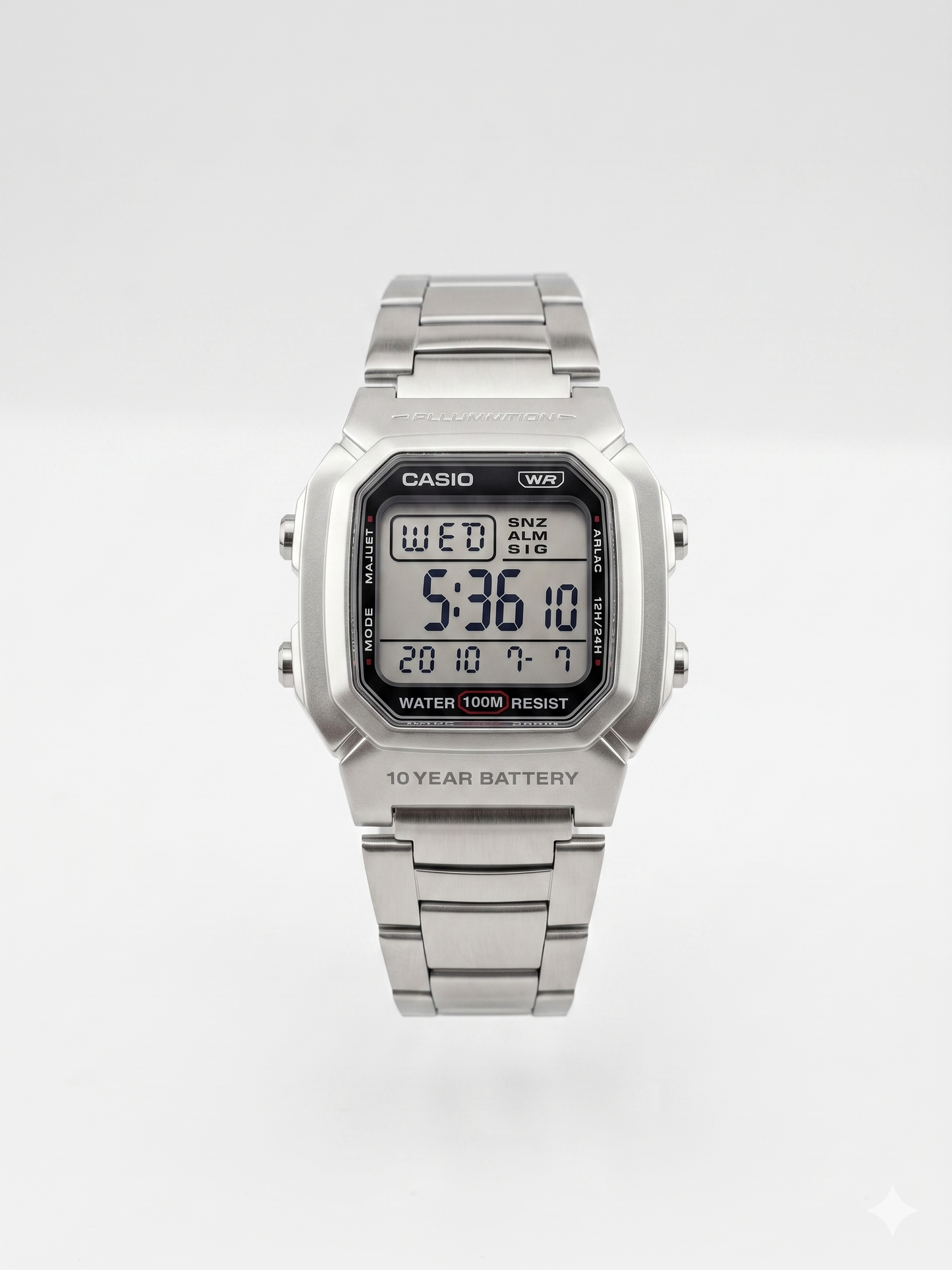 CASIO 3240 W-800HD-1AVDF SILVER DIAL - WOMEN'S QUARTZ