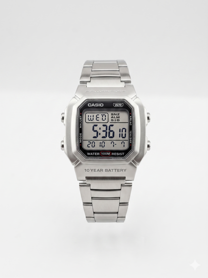 CASIO 3240 W-800HD-1AVDF SILVER DIAL - WOMEN'S QUARTZ