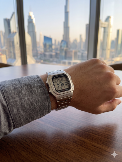 CASIO 3240 W-800HD-1AVDF SILVER DIAL - WOMEN'S QUARTZ