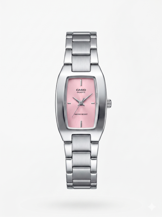 CASIO 1330 LTP-1165A-4CDF SALMON DIAL - WOMEN'S QUARTZ