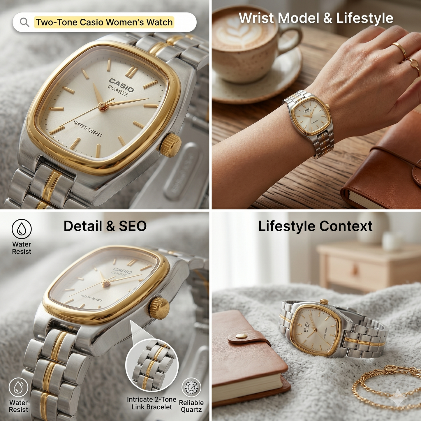 CASIO 1330 LTP-1169G-9ARDF GOLD DIAL - WOMEN'S QUARTZ