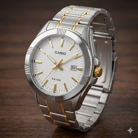 CASIO 2784 MTP-1308SG-7ADVF WHITE DIAL - MEN'S QUARTZ