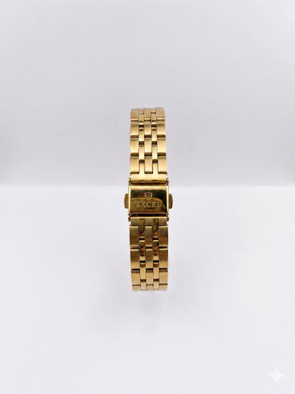 EXCEL OCTAGONAL WITH DIAMONDS EX-2101L BLUE DIAL - WOMEN'S QUARTZ