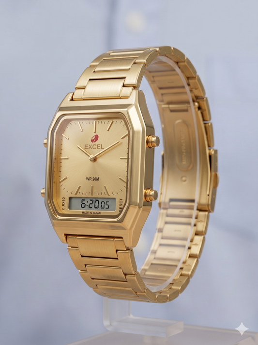 EXCEL WR30M EX-2104G GOLD DIAL - MEN'S QUARTZ