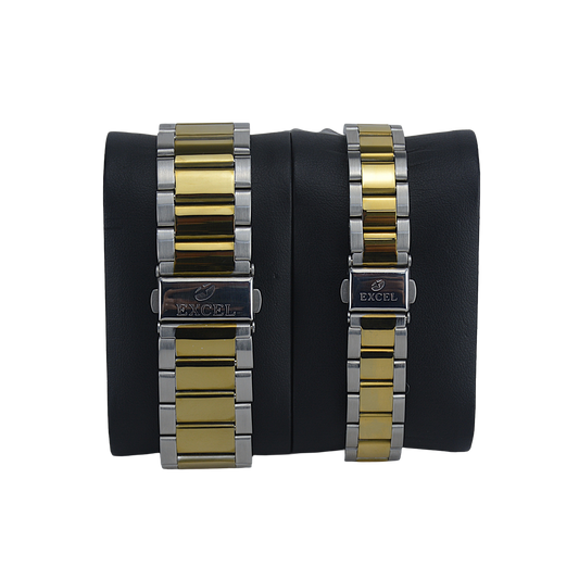 EXCEL OCTAGONAL EX-2097L GREEN DIAL - COUPLE QUARTZ