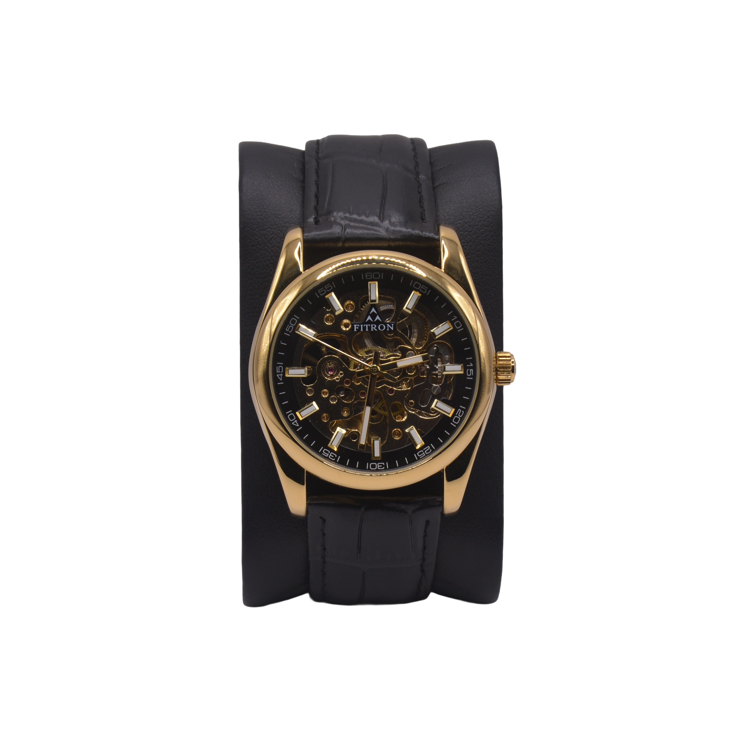 FITRON LEATHER MEDIUM 117209M BLACK DIAL - MEN'S AUTOMATIC