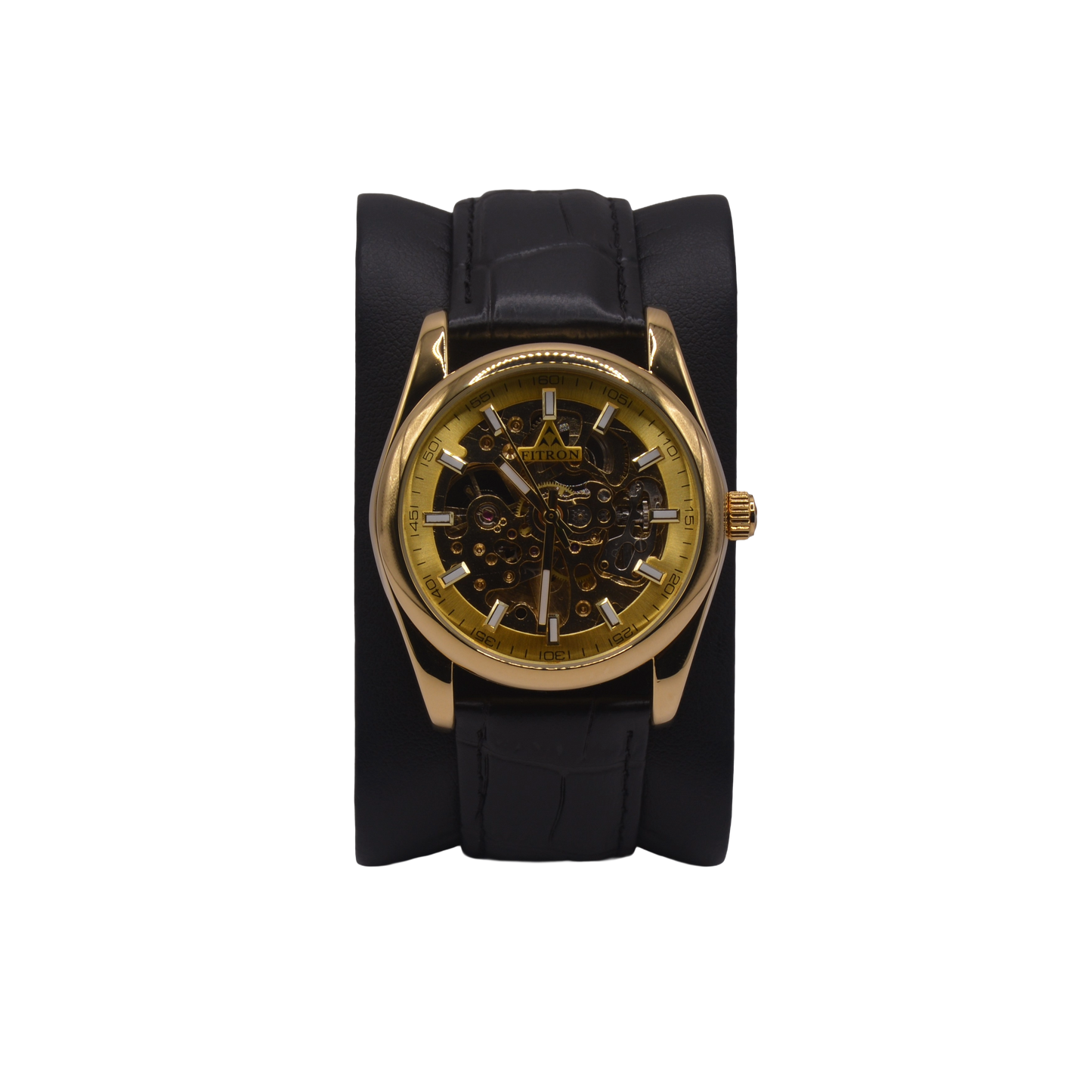 FITRON LEATHER MEDIUM 117209M GOLD DIAL - MEN'S AUTOMATIC