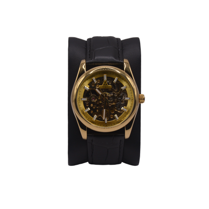 FITRON LEATHER MEDIUM 117209M GOLD DIAL - MEN'S AUTOMATIC