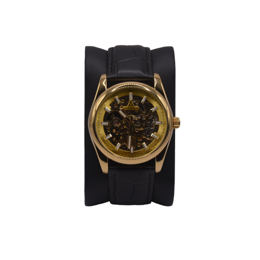FITRON LEATHER MEDIUM 117209M GOLD DIAL - MEN'S AUTOMATIC