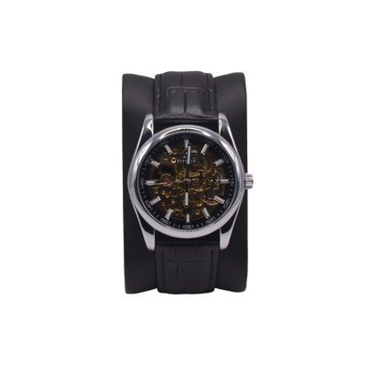 FITRON LEATHER MEDIUM 117209M BLACK DIAL - MEN'S AUTOMATIC