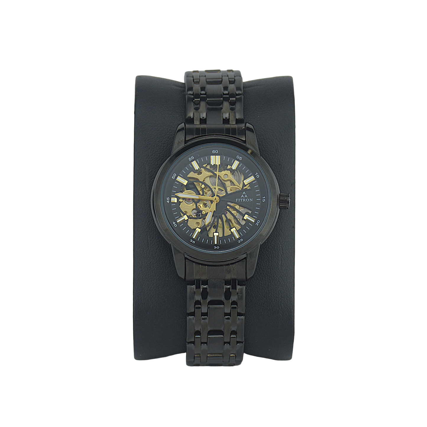 FITRON DOMED SKELETON 117178L BLACK DIAL - WOMEN'S AUTOMATIC