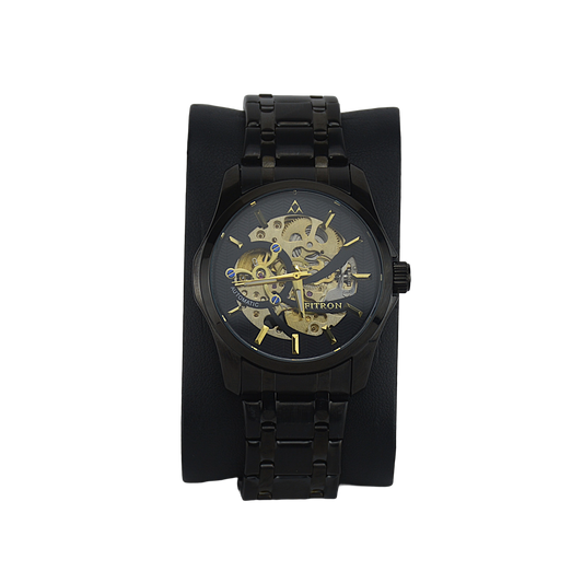 FITRON ROUND SKELETON 117215M BLACK DIAL - MEN'S AUTOMATIC