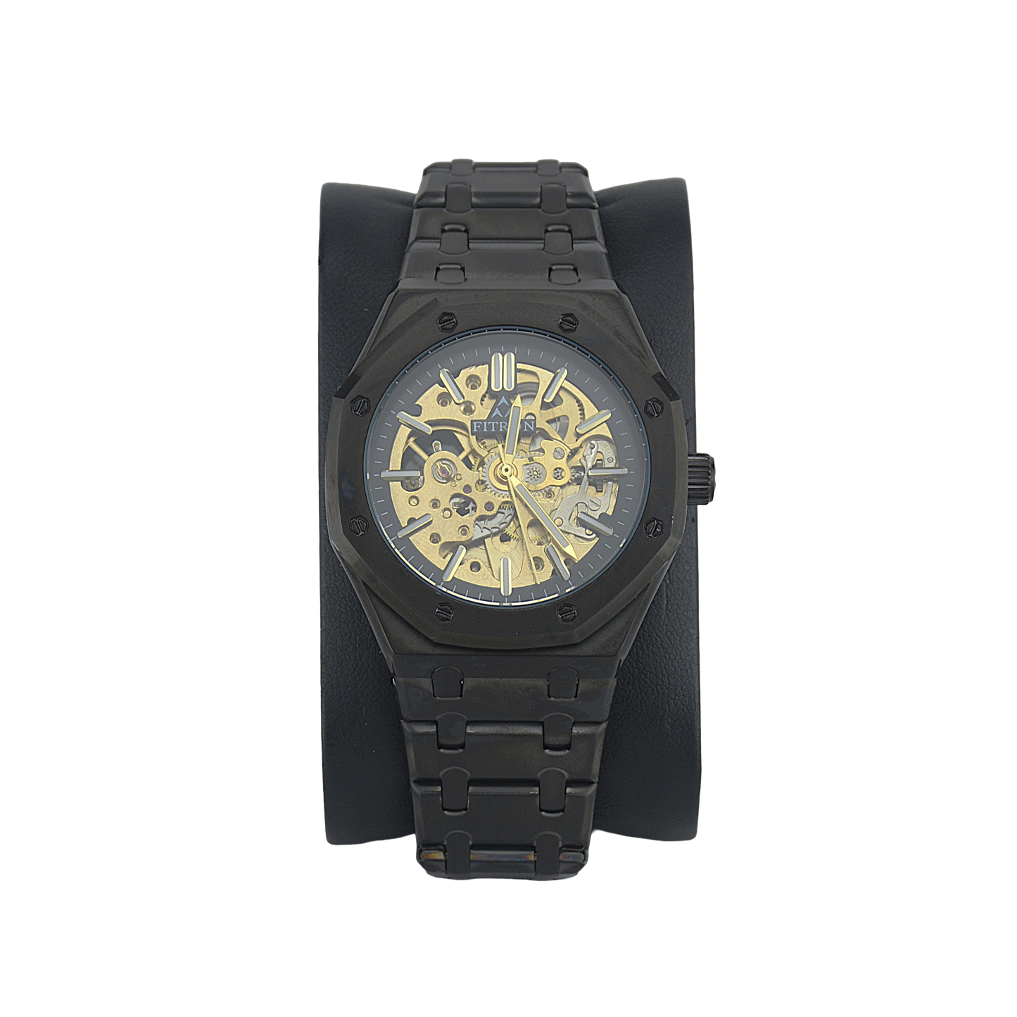 FITRON 8 SCREWS SKELETON 117193M BLACK DIAL - MEN'S AUTOMATIC