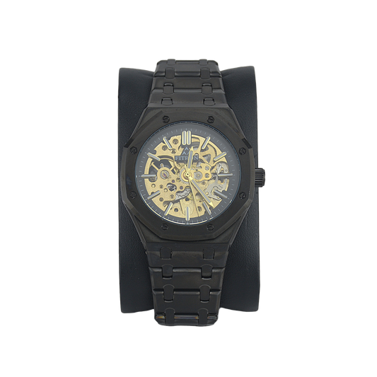 FITRON 8 SCREWS SKELETON 117193M BLACK DIAL - MEN'S AUTOMATIC
