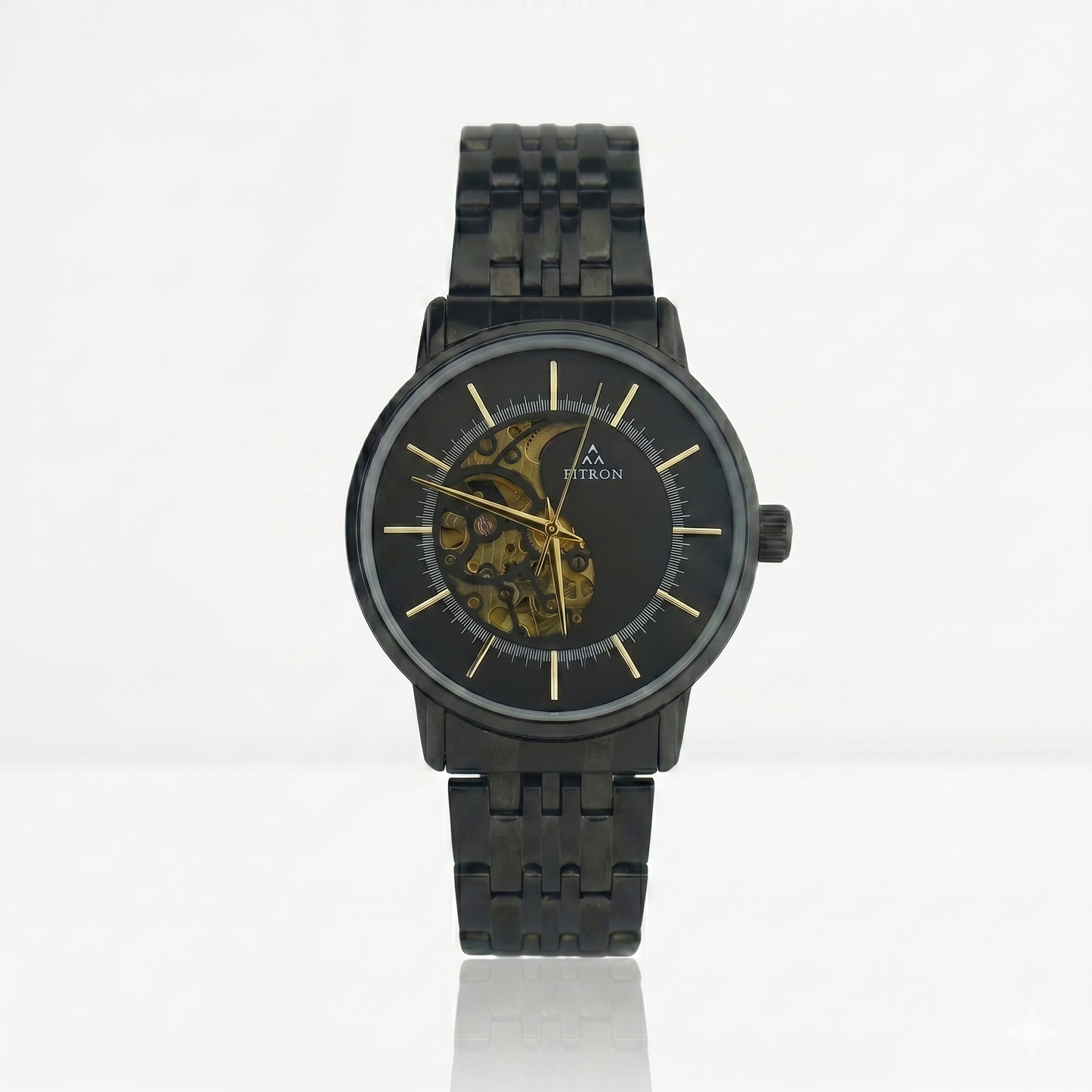 FITRON TEAR DROP 117238M BLACK DIAL - MEN'S AUTOMATIC